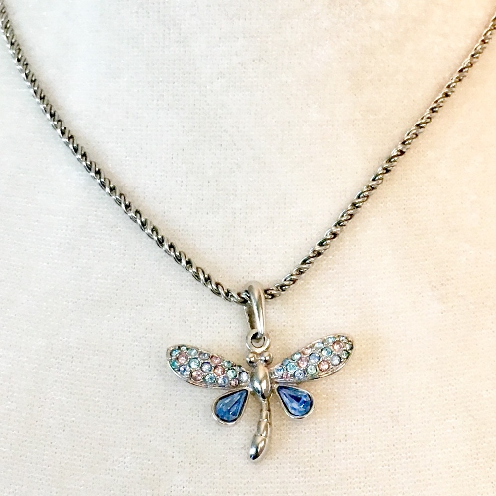 Vintage Swarovski Necklace with Dragonfly Pendant